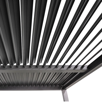 Pergola OGRODOWA 3x4m regulowany dach lamelowy ANTRACYT tarasowa ALUMINIOWA 58201