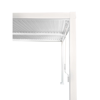Pergola ogrodowa 3x4 m z REGULOWANYM dachem ALUMINIOWA biała na TARAS 57778