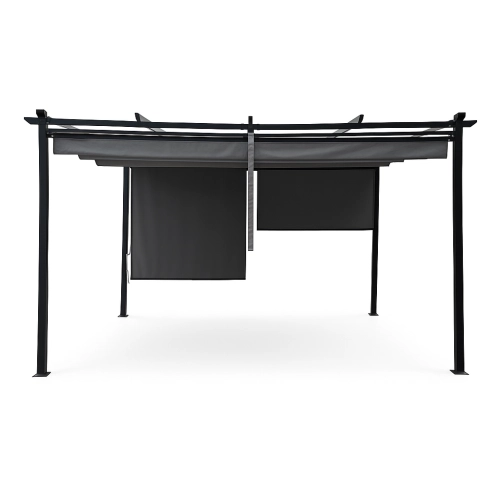 Pergola ogrodowa stalowa 2,4 m markizy boczne 58041