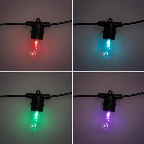 Girlanda solarna 10 LED ogrodowa 10m RGB 57082