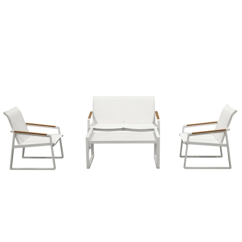 Zestaw 4+1 aluminium, polywood 53596