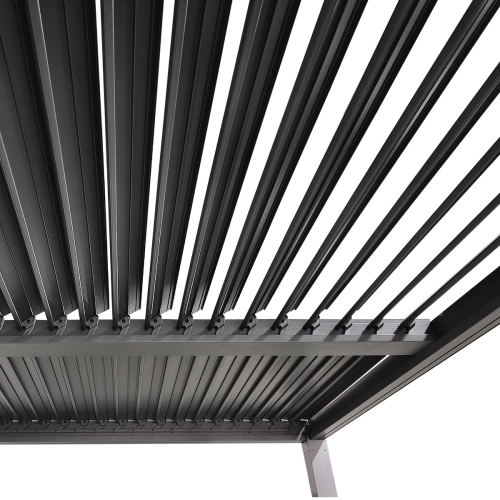 Pergola OGRODOWA 3x4m regulowany dach lamelowy ANTRACYT tarasowa ALUMINIOWA 58201